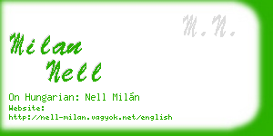 milan nell business card